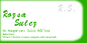 rozsa sulcz business card